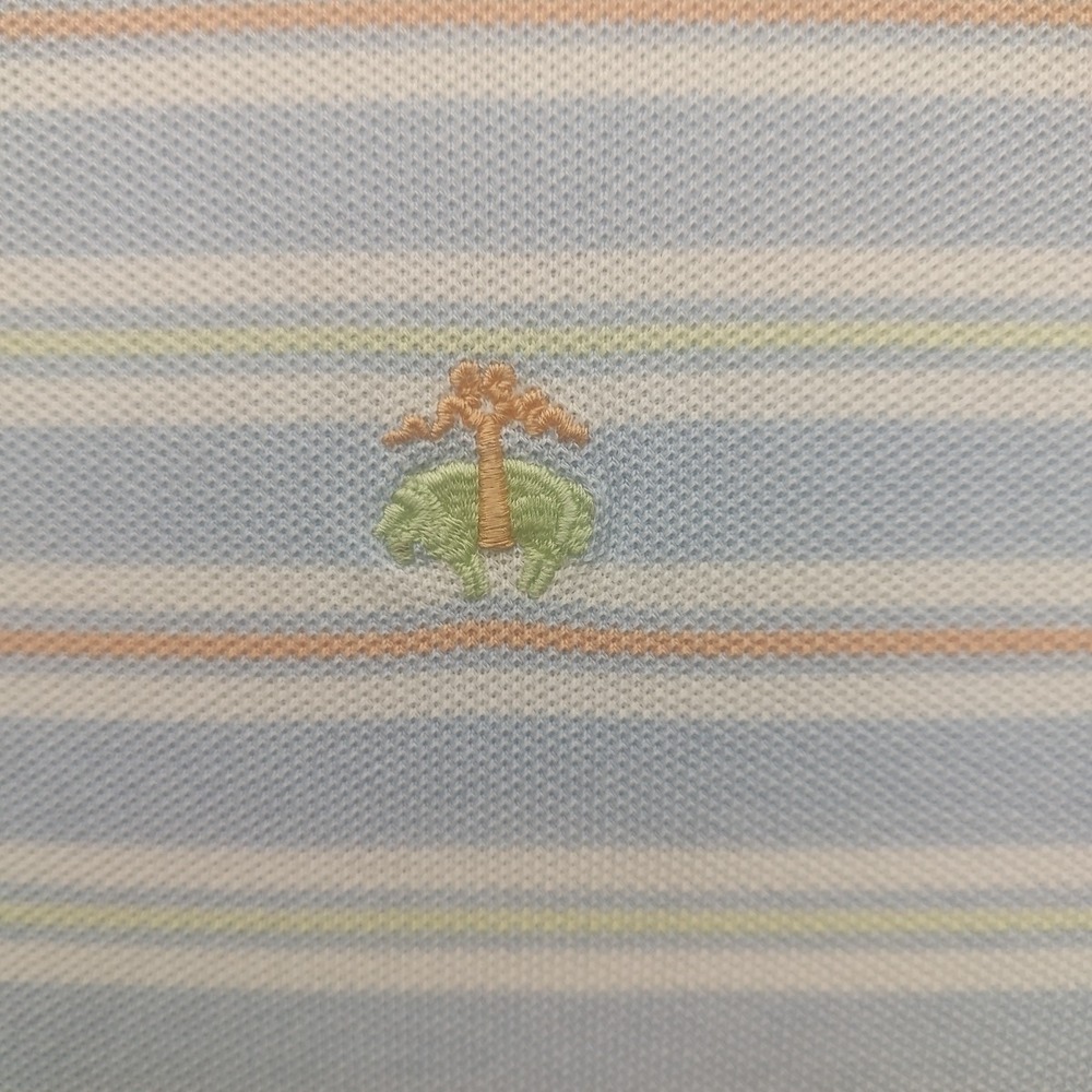 Brooks Brothers 346 Polo Shirt Mens Large Multicolor Striped Preppy - Picture 4 of 15